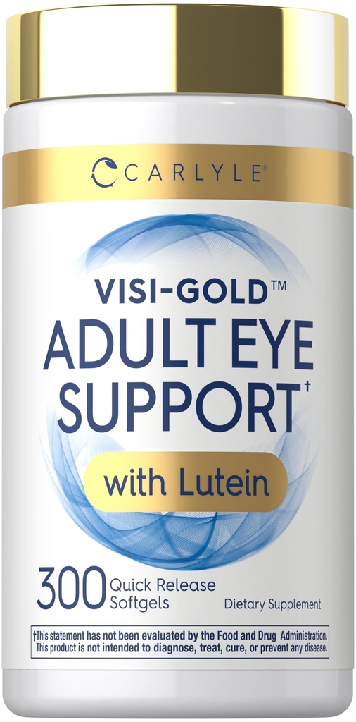 Carlyle Yetişkin Eye Support | 300 Capsules | Lutein ve Zeaxanthin | Non-GMO ve Gluten Free Supplement