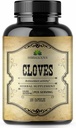 Cloves Capsules - Doğal Diyetsel Tamam - Vitaminlerde Zengin, Mineraller, Manganese, Fiber - Kemikleri Güçlendirmeye Yardımcı Olabilir, Digestive Function, Antioxy Support - 100 Caps