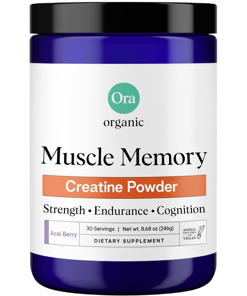 Ora Organik Kretine Monohidrat Toz - Alman Kaynaklı KrevATP Enerji, D-Ribose & Taurine for Recovery - Acai Berry Flavor, 30 Hizmet