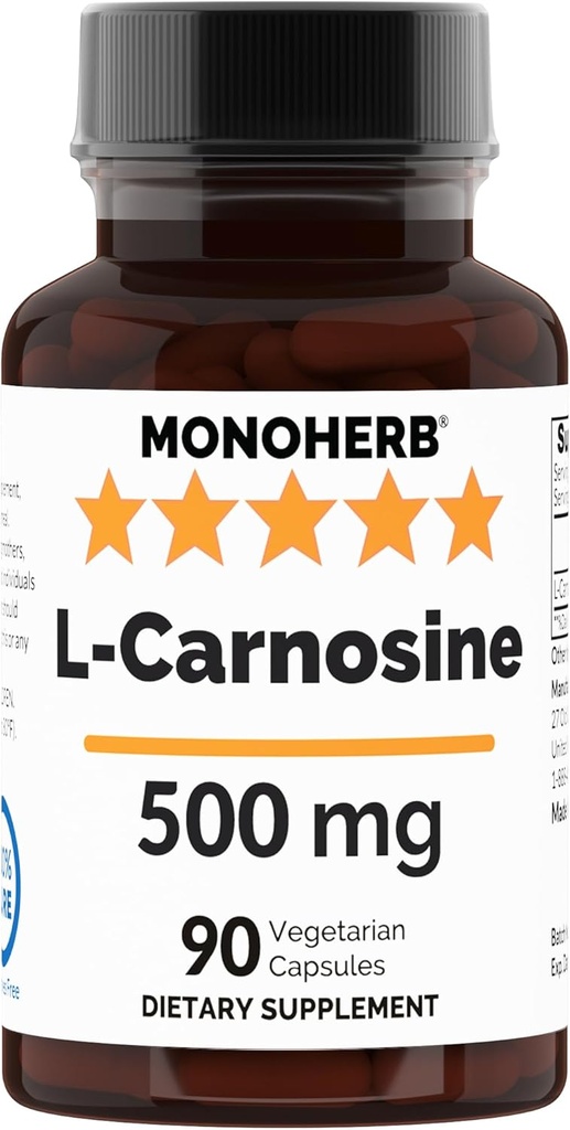 L-Carnosine 500 mg - 90 Veg Capsules - 90 Hizmet