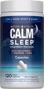 Doğal Vitality Calm Sleep Magnezyum Supplement, Melatonin & Magnezyum Citrate, Sleep Aid Capsules, Gluten Free, Vegan, Non-GMO, Helps The Body Ease into Sleep, 120 Capsules