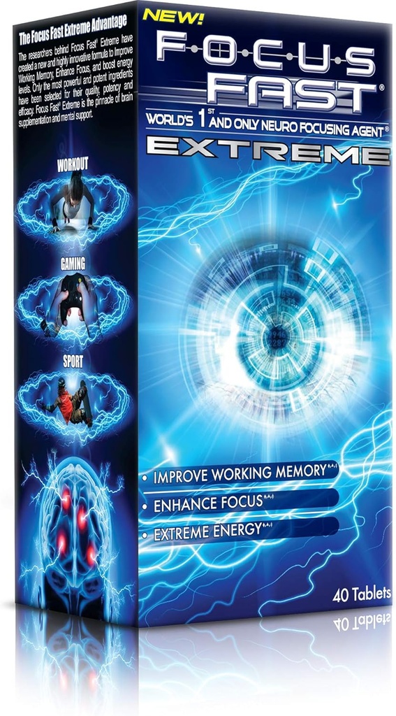 Focus Fast Nootropic Supplement. Çalışma Memory'ı geliştirin, Focus ve Boost Energy'yi 1 saat kadar küçük olarak artırın! Bir Beyin Pi, Alertness ve Cognition teşvik edecek