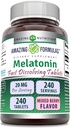 Amazing Formulas Melatonin Fast Dissolving Supplement | Mixed Berry Flavor | 20 Mg Per Serving | 240 Tablets | Non-GMO | Gluten-Free | Made in USA