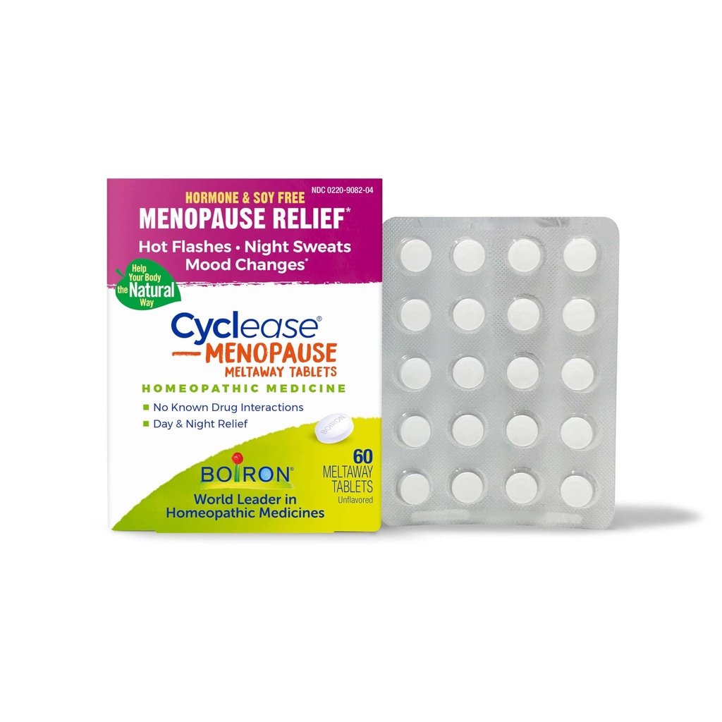 Boiron Çevrimase Menopause Tabletleri Hot Flashes, Night Sweats, Irritability ve Mood Swings - 60 Count