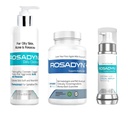 Rosacea Treatment Products, 3| Redness Relief Supplement, Honey Gel Cleanser ve CoQ10 Face Serum by Rosadyn+
