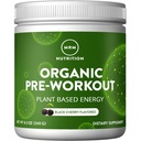 MRM Beslenme Organik Pre-Workout Toz | Black Cherry Flavored | Superfoods + 150 mg Natural Caffeine + adaptogens | Temiz Enerji + Focus| Sağlıklı Kan Akışı | Vegan + Non-GMO | 20 Hizmetler