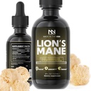 Lions Mane Mushroom Supplement - Organik Aslanlar Beyin Sağlığı, Hafıza, Odak ve Immune Desteği - Nootropic Vegan Liquid Tincture - ABD'de Yapıldı - 4 Fl Oz