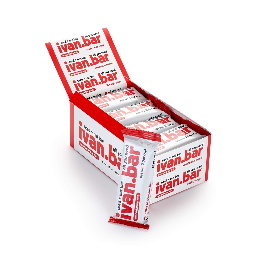Protein Packed Energy Snack Bar | Sağlıklı Enerji | Vegan, Tüm Doğal Malzemeler | Soy, Süt & Gluten Free (Almond Macadamia, 2.5 Ounce (Pazar 16 Bars)
