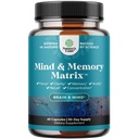 Nootropic Brain Supplement for Memory and Focus Enhancement - Βιταμίνες για Ψυχική Υγεία & Καθαρότητα με VIT A, B6, Ριβοφλαβίνη, Νιασίνη, Thiamin & Folate - Γνωστικό Συγκρότημα για Ζωτικότητα Μυός - 60 Ct