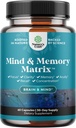 Nootropic Brain Supplement for Memory and Focus Enhancement - Βιταμίνες για Ψυχική Υγεία & Καθαρότητα με VIT A, B6, Ριβοφλαβίνη, Νιασίνη, Thiamin & Folate - Γνωστικό Συγκρότημα για Ζωτικότητα Μυός - 60 Ct