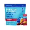 HYDRANT - Hydration Toz, Fruit Punch Flavor, 30 Bireysel Instant Electrolyte Rehidrasyon Packets - Low Sugar Mix for Daily Use, Travel & Workoutss
