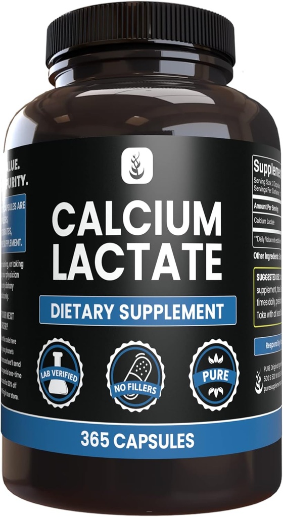 Pure Original Materialsselli Lactate (365 Capsules) Magnezyum Or Rice Fillers, Always Pure, Lab TY