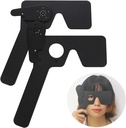 2 Pack Ophthalmic Eye Occluder for Ophthalmologists, Optologysts and Orthoptists Eye Exam Tool (Black)