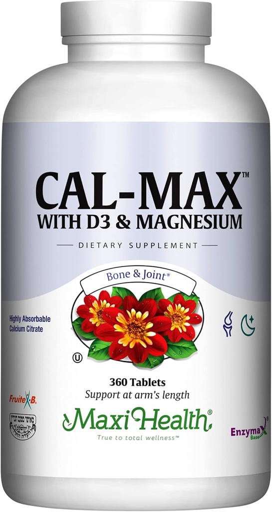Ασβέστιο 1000 mg με Βιταμίνη D3 (400 IU) και Μαγνήσιο (750 mg) - Συμπλήρωμα διατροφής για τα οστά, τα δόντια, την κοινή υποστήριξη - για άνδρες και γυναίκες - 360 δισκία