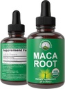Maca Root Liquid Drops. USDA Organik Vegan Supplement for Women and Men. High Bioavailability Supplements. Maca For Energy, Endurance ve Mood Support. Zero Sugar, Gluten Free, No Capsules