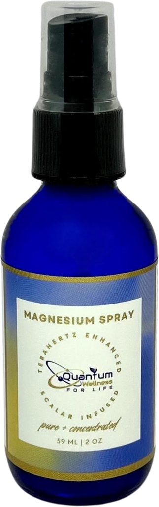 Magnezyum Sprey, Scalar Energy Infüzyon, Pure ve Organik, ABD'de Made, Glass Ambalaj (2 oz Sprey Şişe)