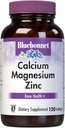 Bluebonnet Beslenmeli Magnezyum çinko Plus Vitamin D3, 1000 mg of Kalsiyum, 500 mg of Magnezyum ve 15 mg of çinko, 400IU Vitamin D3, Güçlü Sağlıklı Bones*, Gluten-Free, Dairy-Fee, 120 softgel