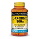 MASON NATURAL L-Arginine 500 mg ile Macau- Supports Health Circulation & Vascular Function, Nitrik Oksit Supplement, 60 Capsules