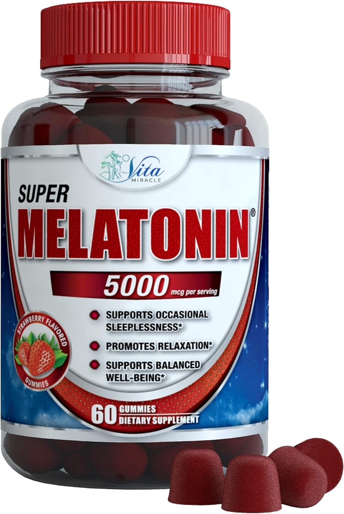 Mucize Melatonin Gummies Kids Yetişkinler 5 mg - Ekstra Güçlü Uyku Mumls Çocuklar ve Yetişkin Calm Uyku Yardımı