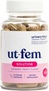 UT-Fem Solution - Γρήγορη αντηλιακή ούρηση για τις γυναίκες, προωθητική υποστήριξη UTI, προωθεί τον καθαρισμό & άνεση, κλινική δύναμη D-μαννόζη, βατόμουρο, και φυσικά συστατικά - 60 κάψουλες Vegan
