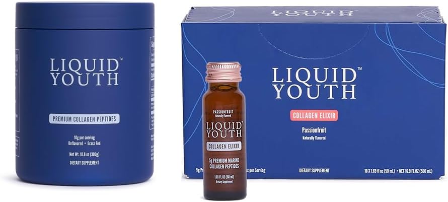 Collagen, Toz & Passion Fruit Liquid Collagen Shots for Women & Men - Tip I & III Premium Grass-fed Bovine & Marine Collagen - for Hair growth, Skin, Nail, Bone, Ortak Sağlık (40 Hizmet)