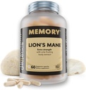 Lions Mane Συμπληρώματα κάψουλες - Nootropic Mushroom συμπλήρωμα για τον εγκέφαλο, τη μνήμη και το ανοσοποιητικό υποστήριξη 