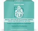 Biotrue Micellar Eyelid Care for Irritated and Dry Eyes Cleansing Wipes, from Bausch + Lomb, Multi, 30 Count