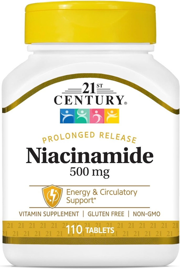 21st Century Niacinamide 500 mg Prolonged Release Tablets, 110 Count