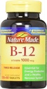 Nature Made Vitamin B-12 1000 mcg Timed Release Tabletleri 160 ea (Pack of 3)