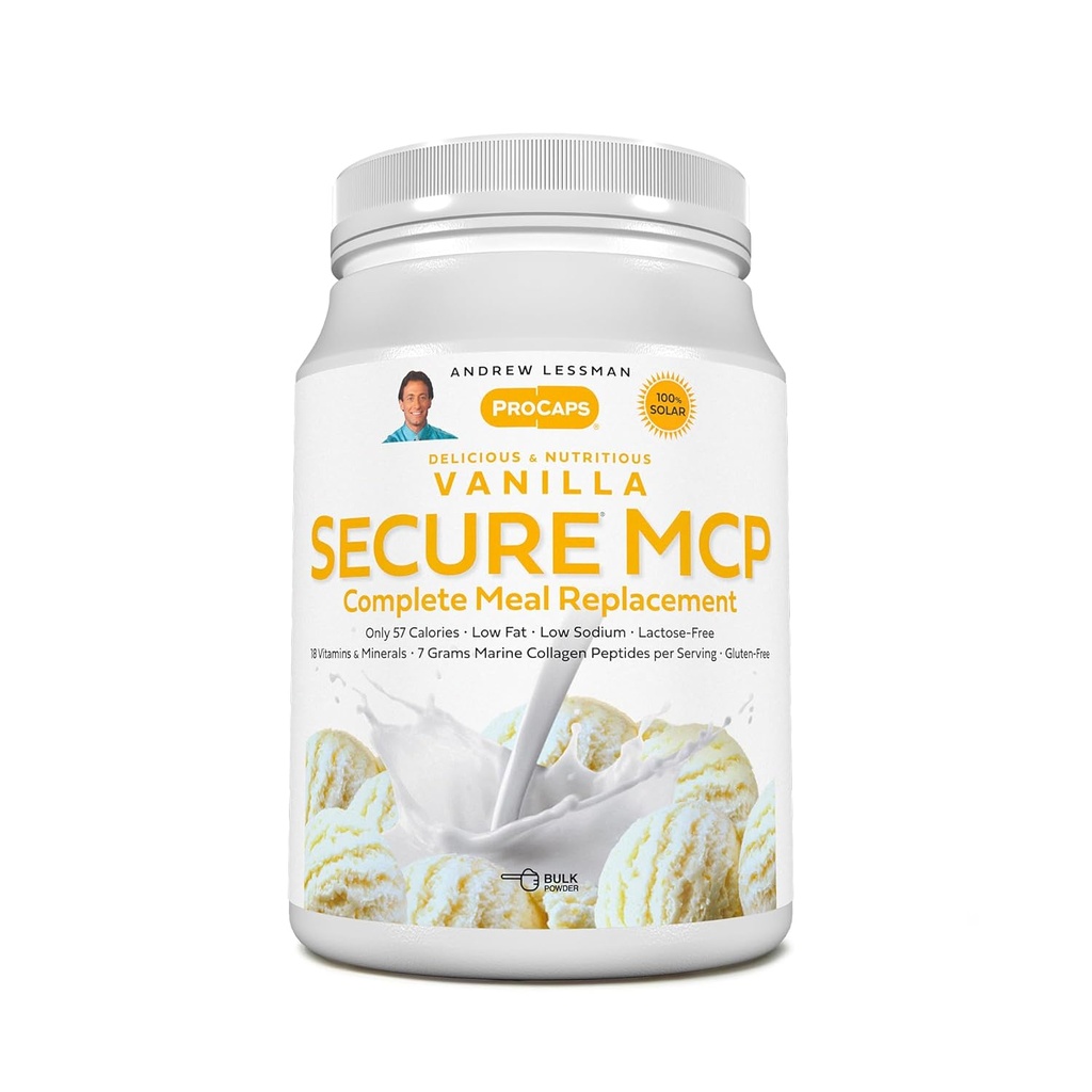 ANDREW LESSMAN Secure MCP Complete Meal Change - Vanilla 10 Hizmet - Sadece 57 Calories, Low-Fat, 7 Grams Marine Collagen,, Discovers Radiant Smooth Soft Skin, Comfortable Commons