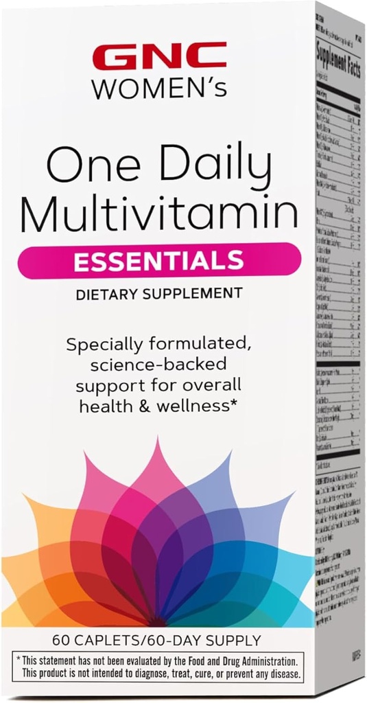 GNC Women's One Daily Multivitamin, Science-Backed Support for General Health and Wellness, 60 Count