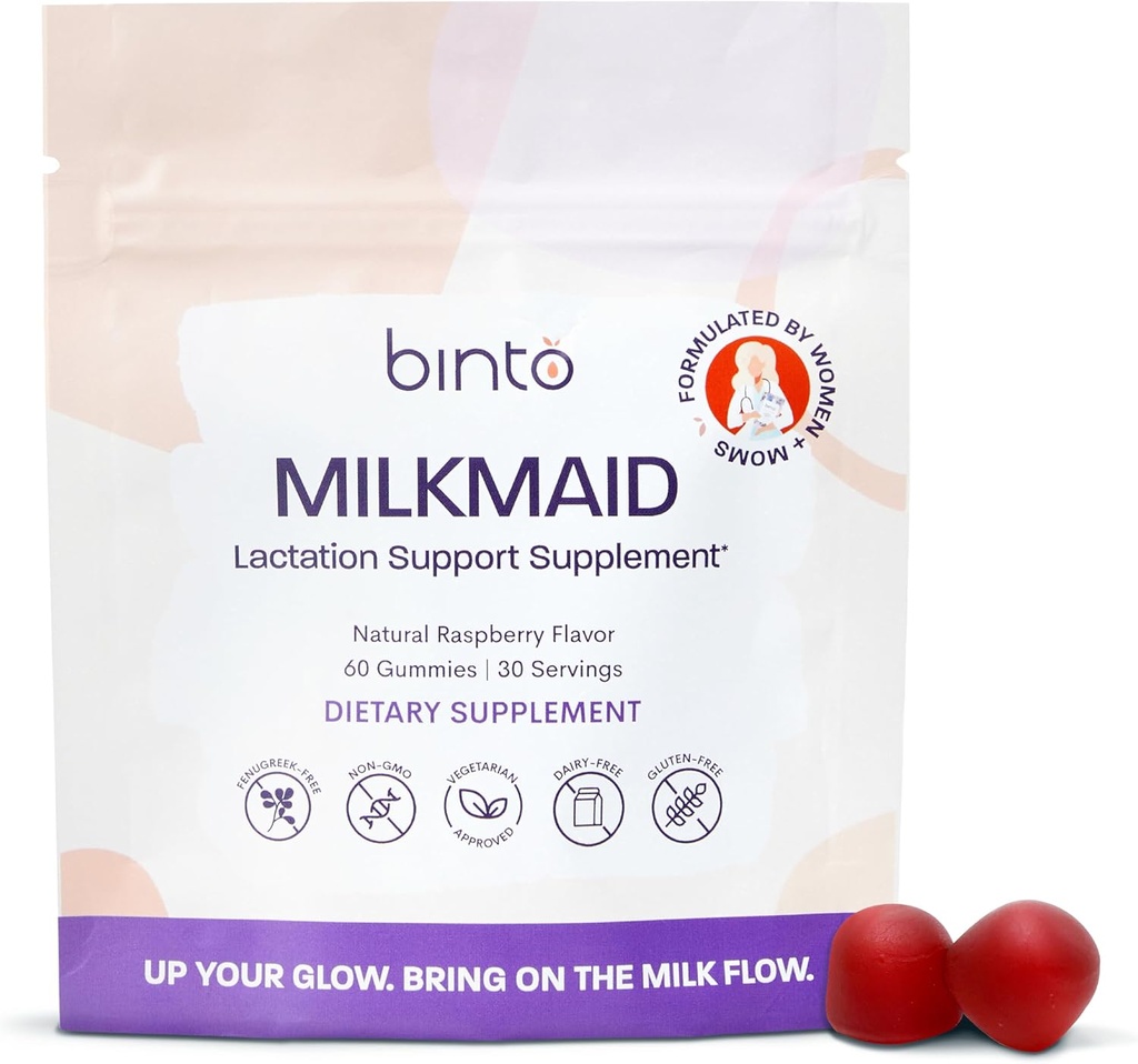 Binto Milkmaid Gummies is a Delicious Lactation Support for Nursing Mothers - Supports Healthy Lactation and Boosts Milk Supply (30-Day Supply)