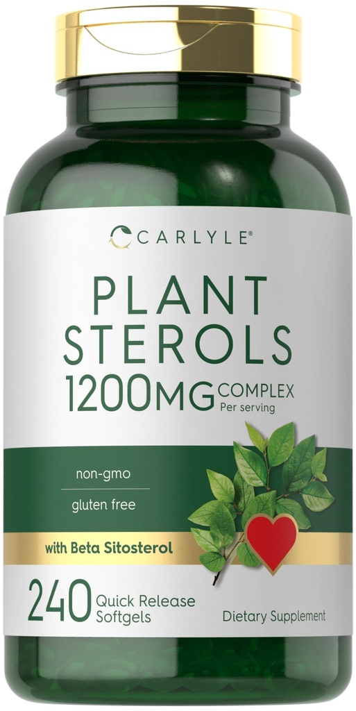 Carlyle Plant 1200 mg | 240 Ultra Potent Softgel Capsules | Non-GMO ve Gluten Free Supplement | Beta Sitosterol