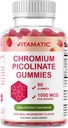Vitamatic Chromium Picolinate 1000 mcg - 90 Gummies - Υψηλή ισχύς Chromium - Βατόμουρο Γεύση