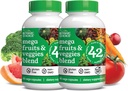 Botanic Choice Mega Fruits and Veggies Blend Σύνολο 42 Φρούτων και Λαχανικών Όπως Elderberry, Chlorella, Kale Energy Balance & Superfood Συμπληρώματα λαχανικών για ενήλικες - 2 Pack