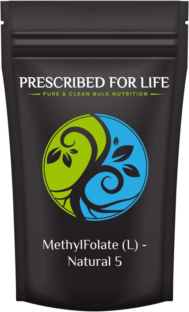 Prescribed For Life Methyl Folate Powder | Bioavailable Folic Acid to Support Brain Health | Pure Powdered Vitamin B9 Folate Supplement for Women & Men (1 oz / 28 g)