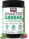 Force Factor Smarter Greens Daily Wellness Toz, Greens Superfood Toz Gut Health, Bloating, & Digestion, 40+ Superfoods, Probiyotiks 125 Milyon CFUs, Unflavored, 30 Hizmet