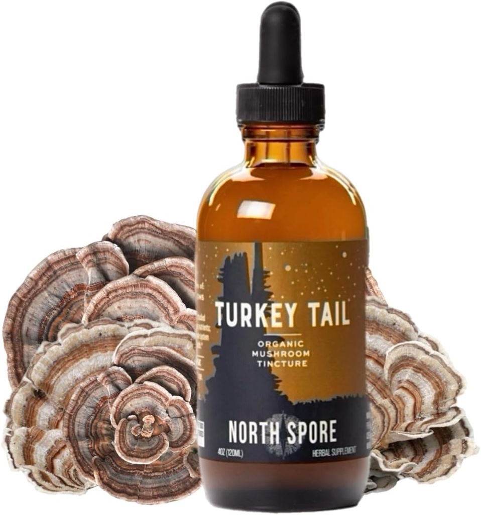 Kuzey Sporu Organik Türkiye Kulütür | Immune Wellness | Sustainable Grown & Onaylı Potency | Trametes Versicolor Extract | Vegan, Non-GMO - 4oz