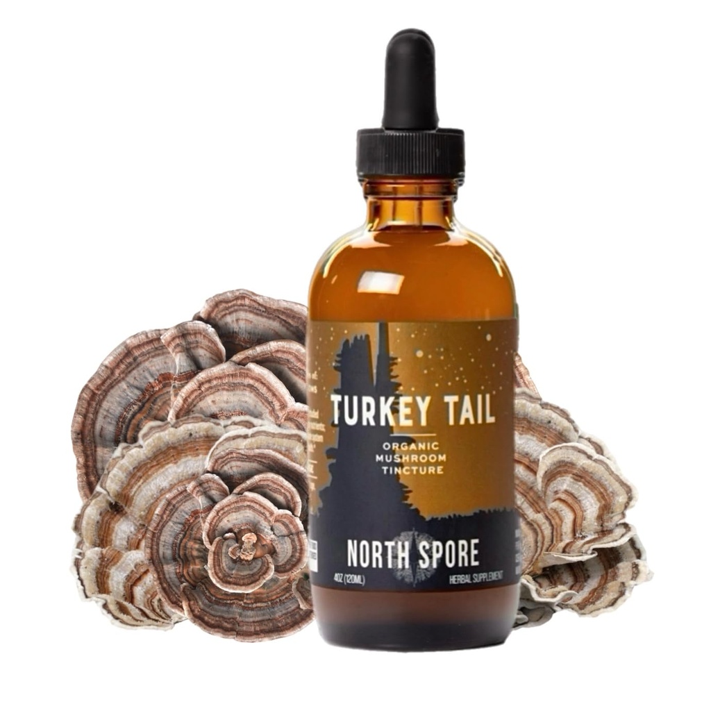 Kuzey Sporu Organik Türkiye Kulütür | Immune Wellness | Sustainable Grown & Onaylı Potency | Trametes Versicolor Extract | Vegan, Non-GMO - 4oz