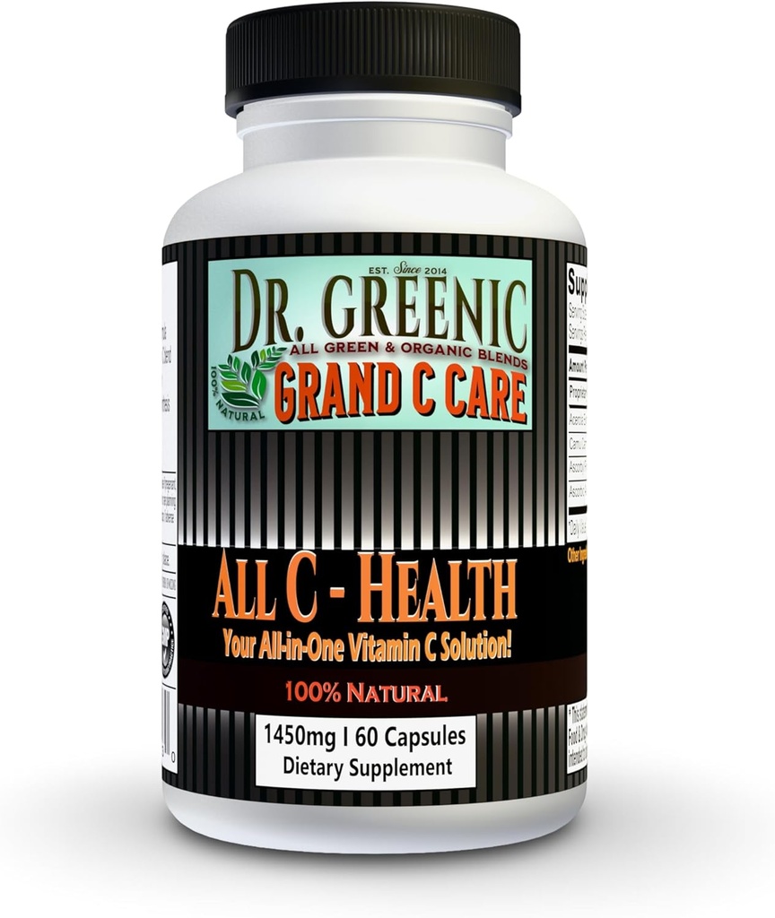 Grand C Care | All C- Health | Your All-in-One Whole Vitamin C Kompleksi | 1450Mg | Acerola Cherry Extract | Camu Camu Camu Ekstraksiyon | Ascorbik Asit | Ascorbyl Palmitate | C at its Best