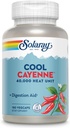 SOLARAY Cool Cayenne Pepper 40.000 HU, Cayenne Pepper Capsules, Digestion Aid, Bio-Cool Process, Lab Onaylandı, 60 Günlük Para-Back, 90 Hizmet, 180 VegCaps
