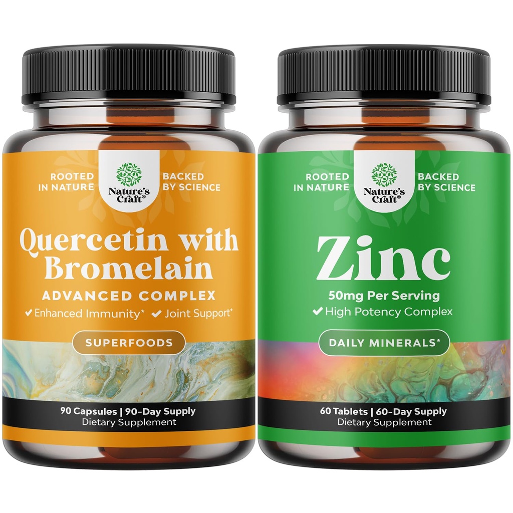 Saf Quercetin with Bromelain Supplement + 500 mg Capsules for Immune Support & Breathing and Bora 50mg - Geliştirilmiş Saç Cilt ve Çiçeği - Yetişkinler için Kolay Saç Tabletleri