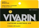 Vivarin, χάπια καφεΐνης, 200mg καφεΐνη σε κάθε δισκίο, Ασφαλώς και αποτελεσματικά σας βοηθά να μείνετε ξύπνιοι, βοήθεια εγρήγορσης, συμπλήρωμα ενέργειας, 16 δισκία - 5 συσκευασίες