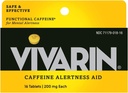 Vivarin, Caffeine Pills, Her Tablette 200 mg Caffeine, Güvenli ve Etkili Bir şekilde Awake, Alertness Aid, Energy Supplement, 16 Tablet - 5 Pack