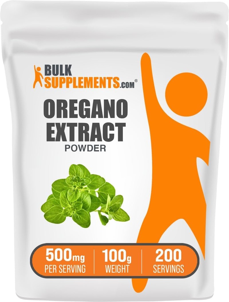 BulkSupplements.com Σκόνη Εκχυλίσματος Ρίγανου - συμπλήρωμα εκχυλίσματος βοτάνων, από το Regano Herb - Χωρίς γλουτένη, 500mg ανά Σερβίρισμα, 100g (3, 5 oz) (πακέτο του 1)