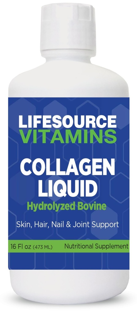 Life Source Vitamins Collagen Liquid - 1992-16 f oz - 30 Day Supply. Tip 1 ve 3 Collagen. Bones, Joints, Hair, Skin, Nails, Wrinkles.
