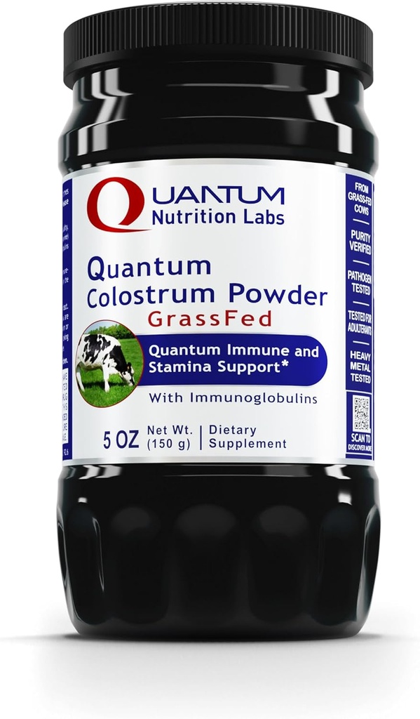 QNL Kuantum Colostrum Toz - Bovine Colostrum Supplement Toz - Immune Support Supplement - Yetişkinler için Colostrum - Grass-Fed Cows - 5 ozine Colostrum Supplement Toz - Immune Support Supplement - Colostrum for Yetişkinler - Comes from Grass-Fed Cows - 5 oz