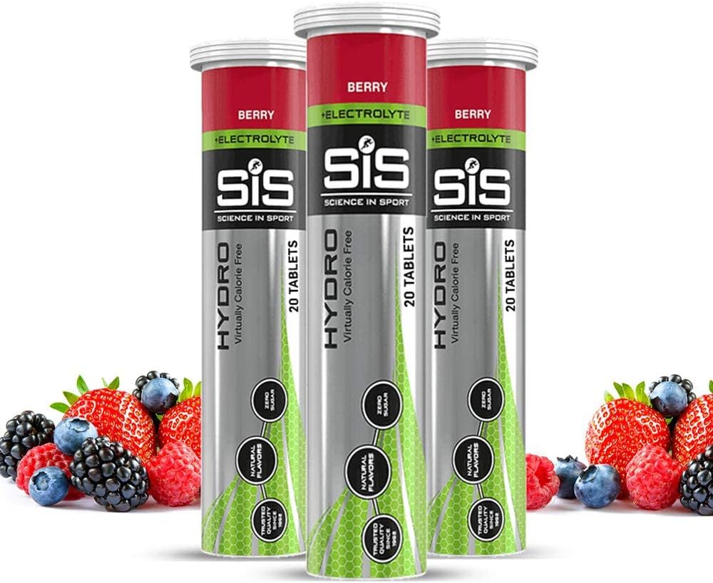SIS Electrolyte Tabletleri Hydration, Chem Performance Electrolyte Drink for Advancedd Hydrating, Endurance Tabs for Run, Bisiklet, Triathlon, Vegan, Gluten Free - Berry - 20 Tabletler - 3 Pack