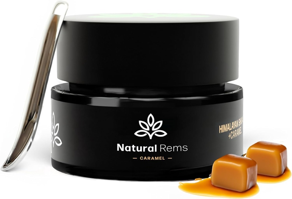 Φυσικό Rems Caramael Γεύση Βιολογικό Shilajit - Καθαρό Βιολογικό Ιμαλαΐων - Pure Fulvic Acid Συμπλήρωμα - Shilajit Ενέργεια και Focus Συμπλήρωμα - Ολιστική Συμπληρώματα Υγείας...