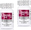 Cardiovascular Research Ferritin Demir Supplement for Women and Men 5 mg 120 Capsules - 2 Pack Saver